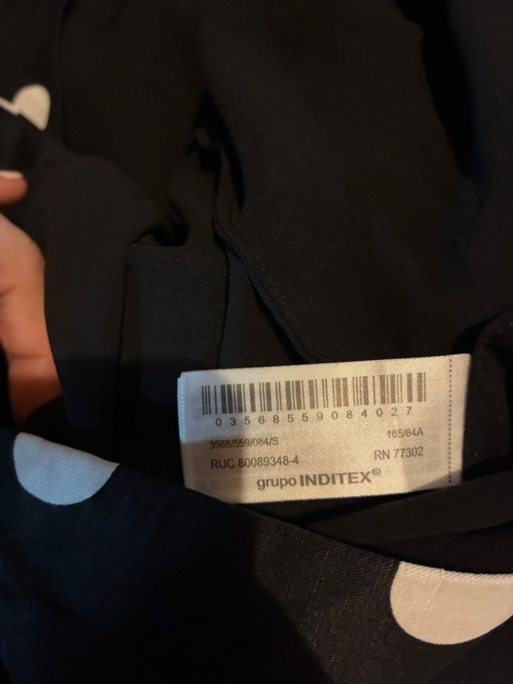 Zara NWT polka dot strapless midi dress black white 3568/559 - Picture 8 of 8